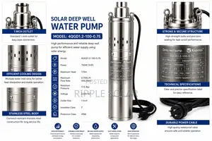 750w AC Borehole Water Pump 175m Deep Well Submersible Pump
