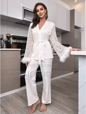 Fur Bridal Robe Pyjamas( L-Xxl)