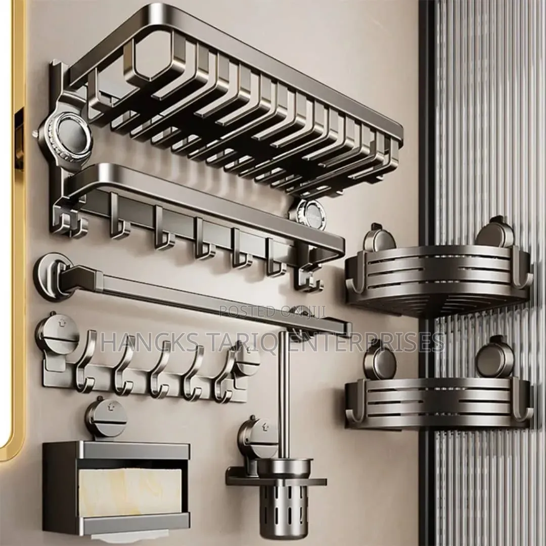 Gunmetal Grey Bathroom Accessories and Organizers