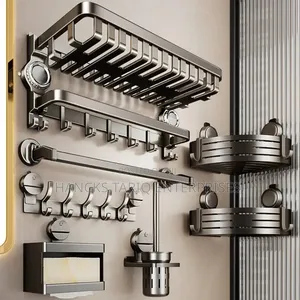 Gunmetal Grey Bathroom Accessories and Organizers