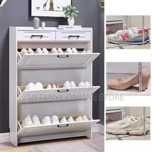 Flip Drawer Modern Shoe Cabinet