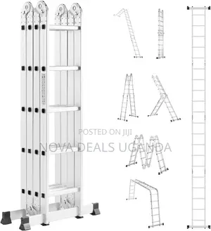 Multi-Purpose Foldable Ladder - 4x5, 20 Steps |Aluminum Folding Ladder