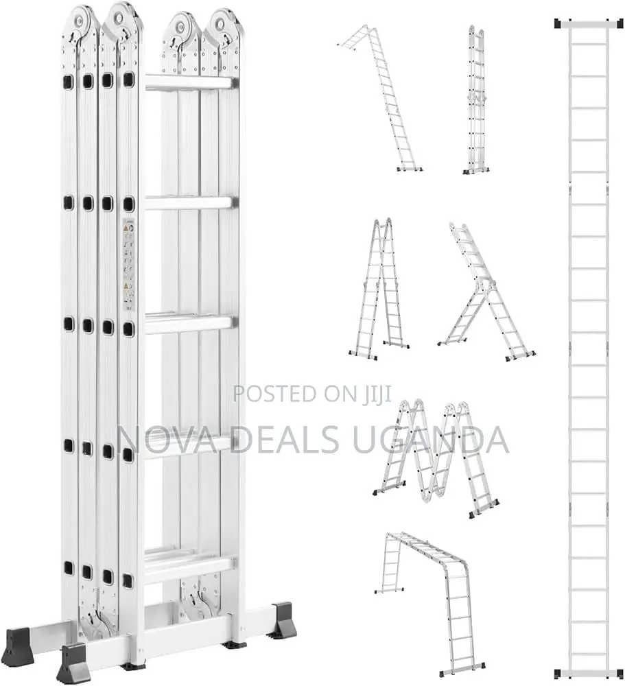Multi-Purpose Foldable Ladder - 4x5, 20 Steps |Aluminum Folding Ladder