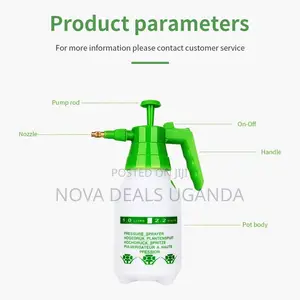 Garden Pump Sprayer, 34oz Hand-Held Pressure Sprayer Bottle for Lawn