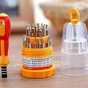 31 in 1 Screwdriver Set Mechanic Repair Tool Kit - Silver,Yellow,Red
