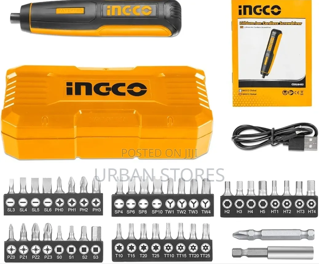 Ingco Cordless Screwdriver Kit