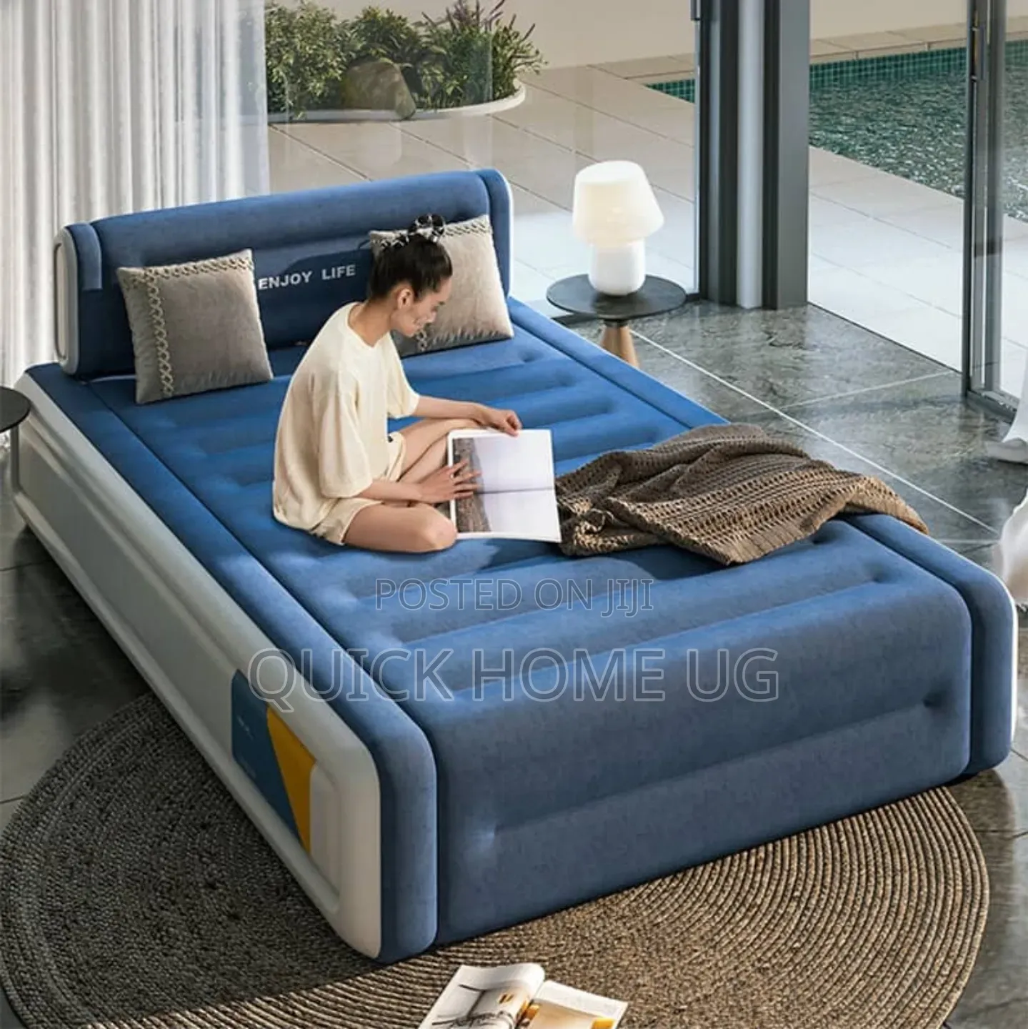 Luxury Inflatable Air Bed With Head Rest,Air Mattress
