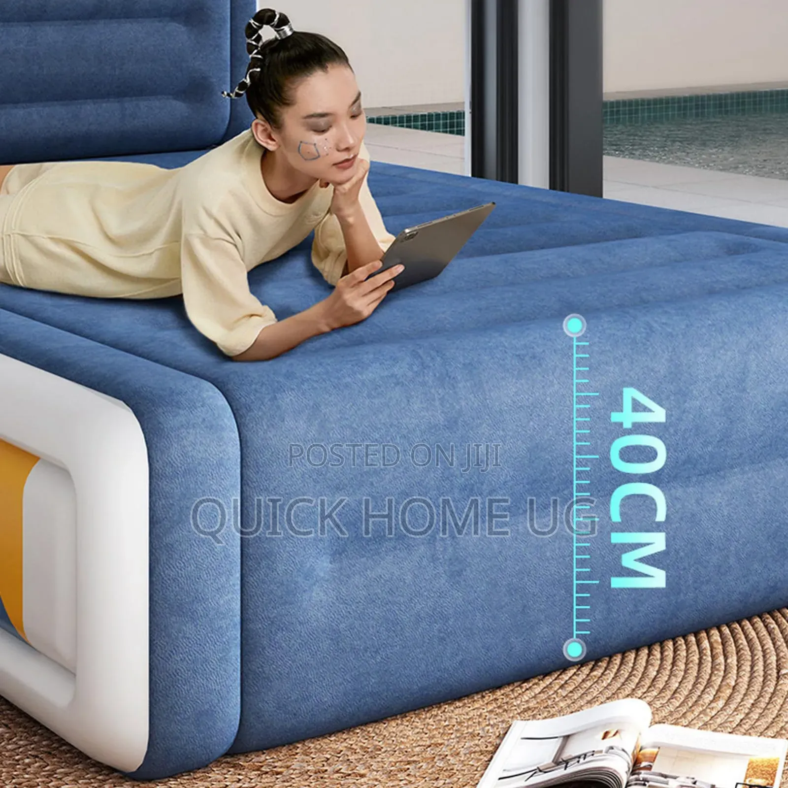 Luxury Inflatable Air Bed With Head Rest,Air Mattress