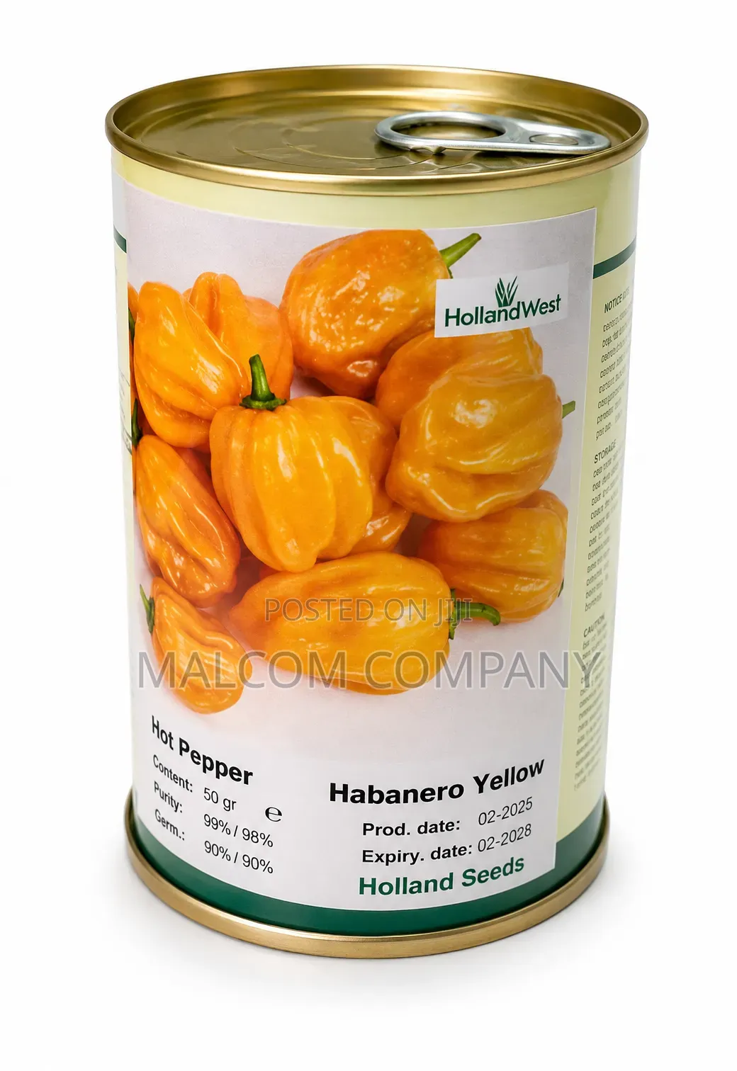 Bonnet Pepper Yellow 50g for 1⁄2 an Acre.