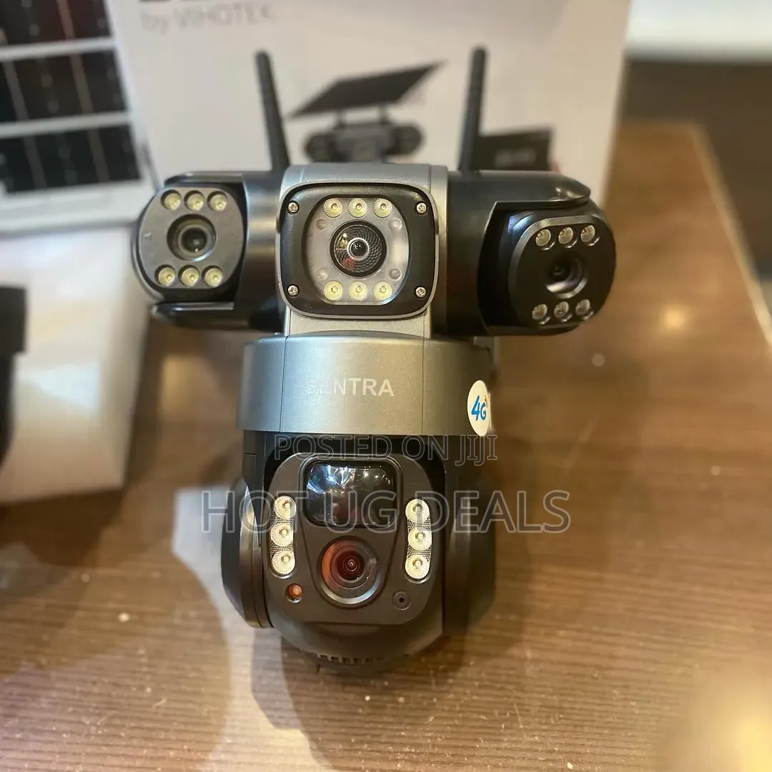 V380 Triple Lens WiFi Solar Security Camera | No Simcard Needed