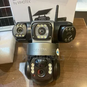 V380 Triple Lens WiFi Solar Security Camera | No Simcard Needed
