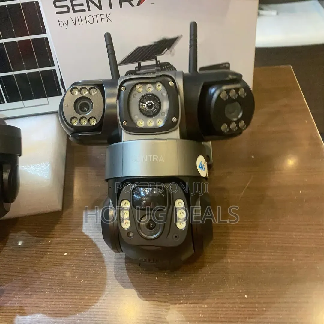 V380 Triple Lens WiFi Solar Security Camera | No Simcard Needed