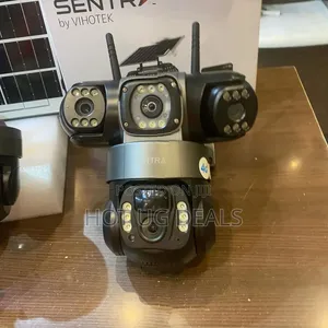 V380 Triple Lens WiFi Solar Security Camera | No Simcard Needed