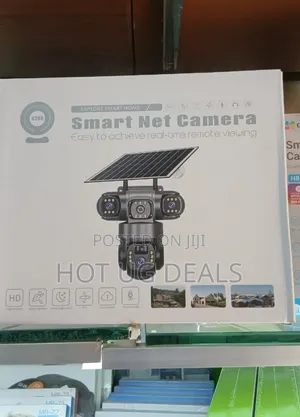 V380 Triple Lens WiFi Solar Security Camera | No Simcard Needed