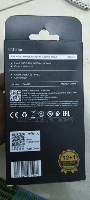 Infinix 10w USB a Charger