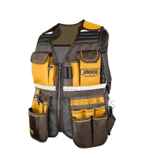 INGCO Tools Vest Adjustable Air-Mesh Multiple Pockets