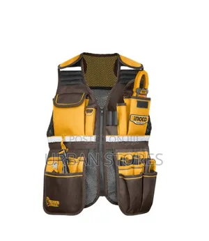 INGCO Tools Vest Adjustable Air-Mesh Multiple Pockets