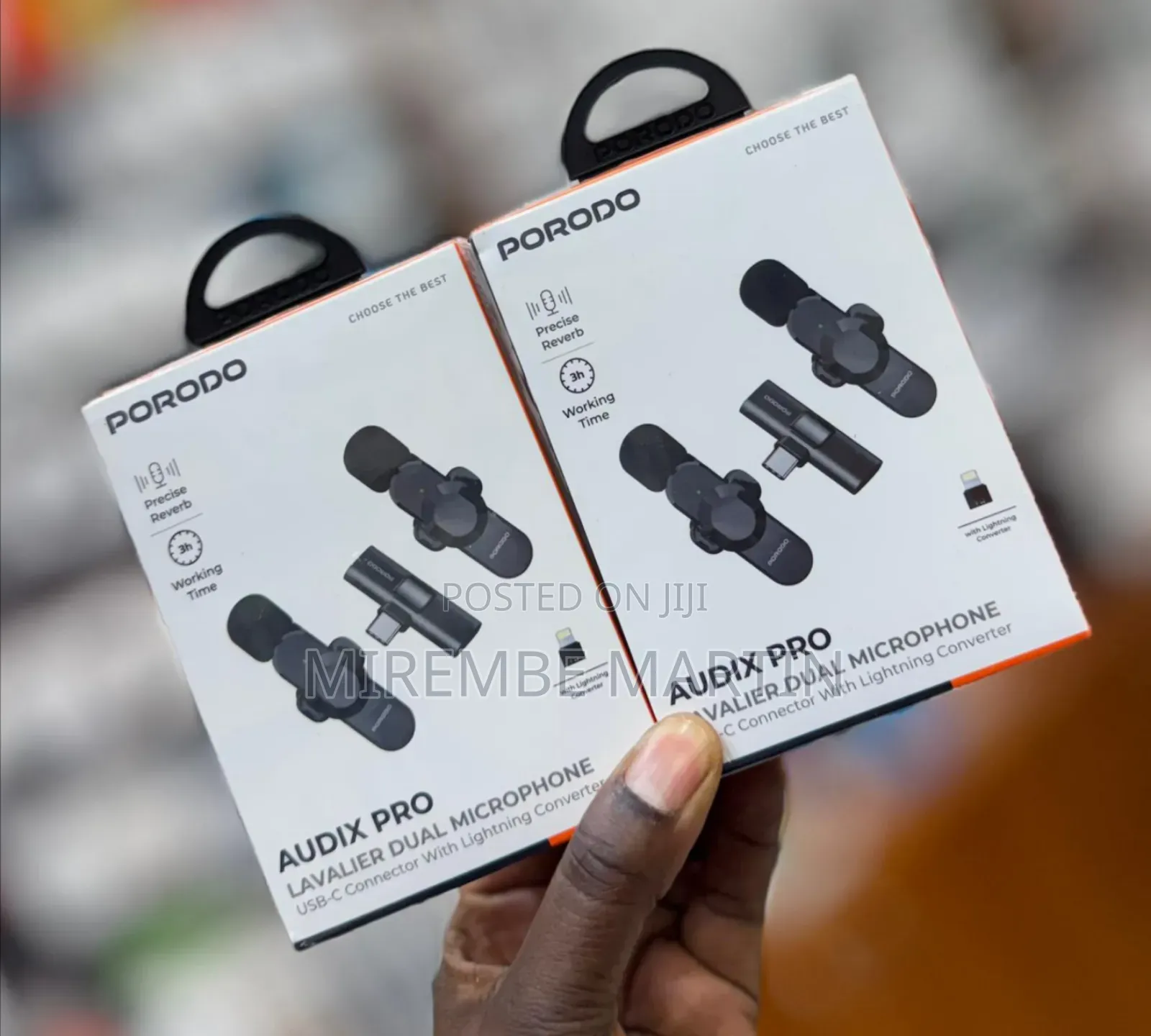 Porodo Audix Pro Lavalier Dual Microphone