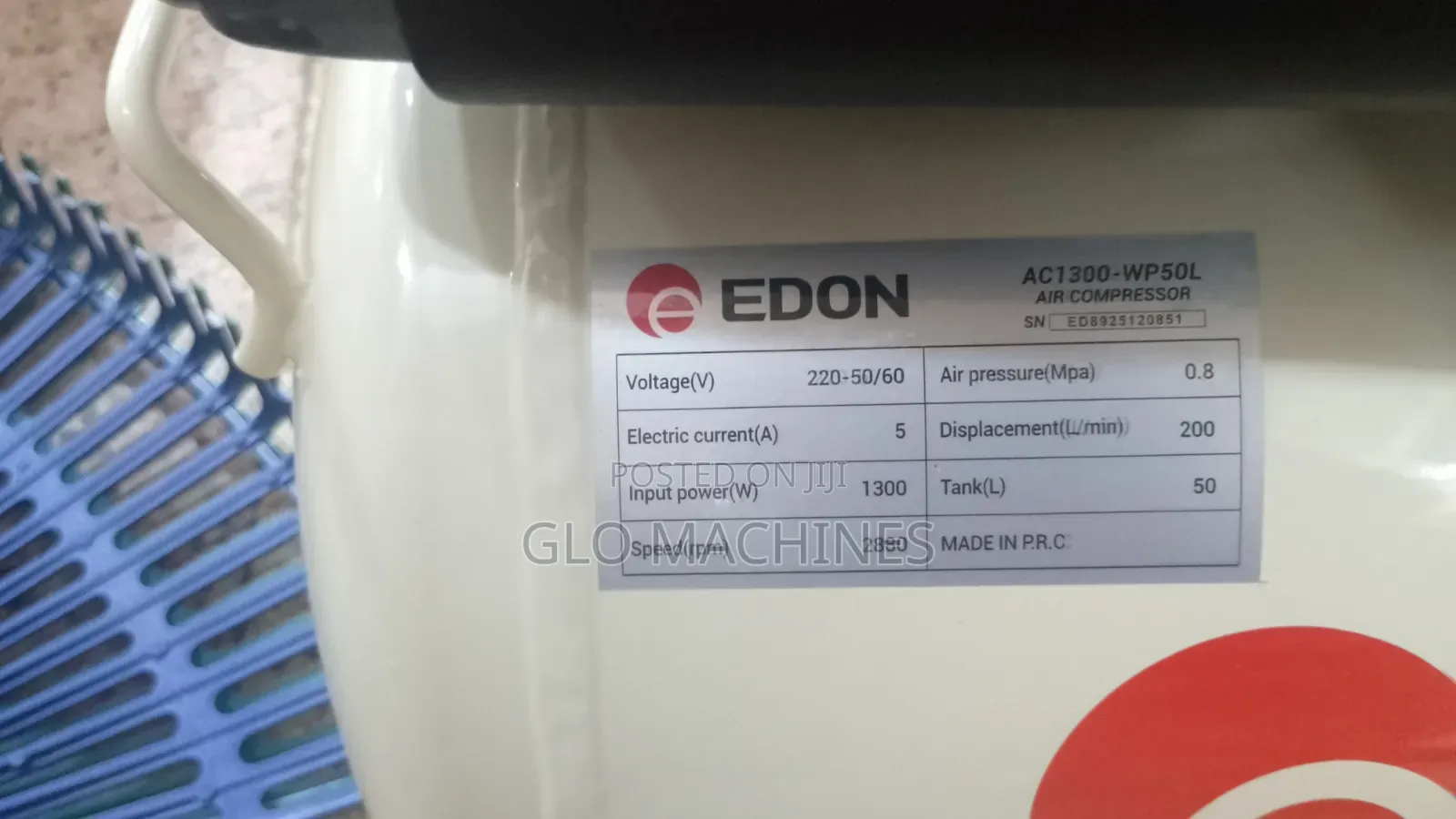 50l Normal Air Compressor Edon White