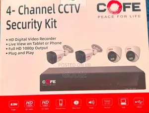 4-Channel CCTV Security Kit Featuring a Digital Video Recorder.