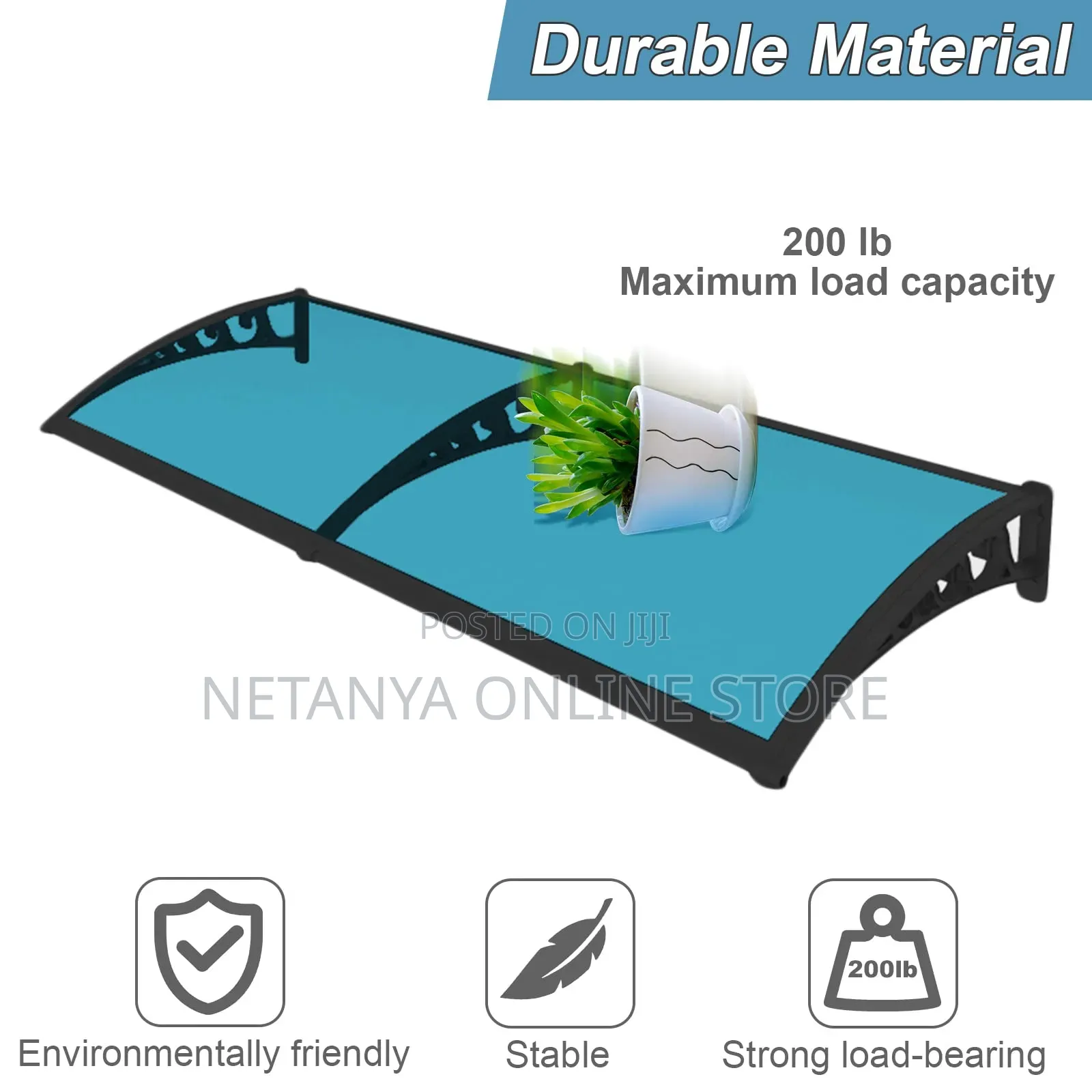 Durable Aluminium Modern Awning Canopy 1m