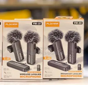 Plokama VM-20 Wireless Lavalier Microphone 2.4G Dual Mic System