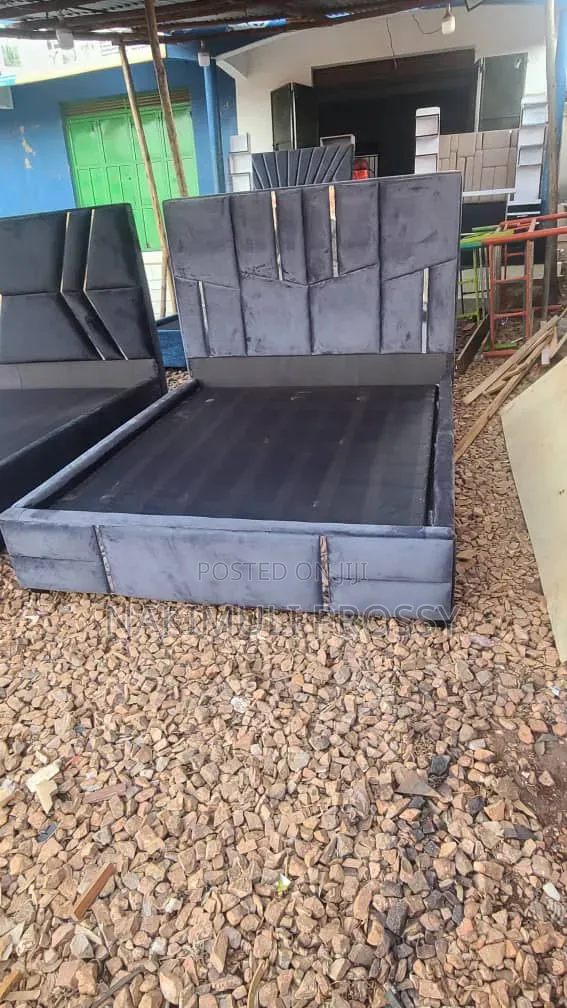 5x6 Gray Fabric Bed Frame With Stickers