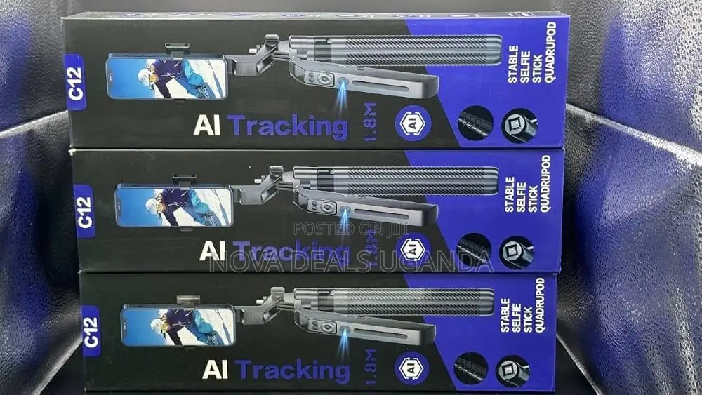 C12 Professional Selfie Stick Tripod With AI Face Tracking
