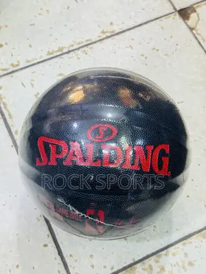 Spalding Basketball Black Leather