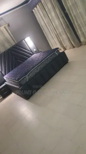 6 by 6 Bed With Colored Lights and 2 Bed Sides
