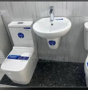 Toilet With Wash Basin Set