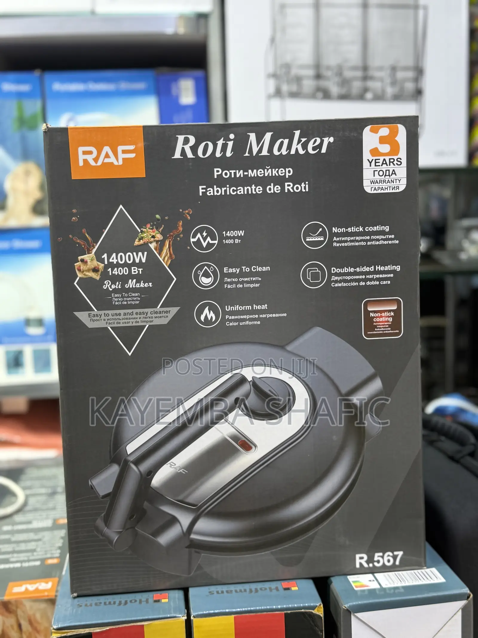 RAF R.567 Electric Roti Maker Chapati Maker Machine - 1400W
