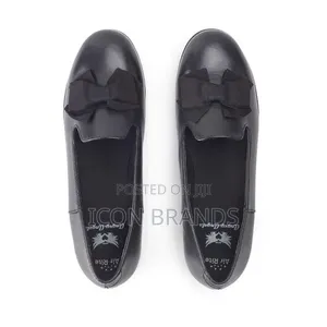 Startrite Inspire Black Leather Slip on School Shoes