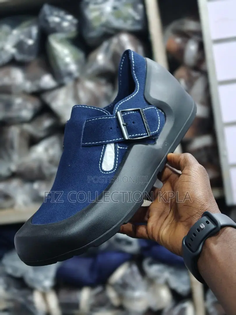 Birkenstock Reykjavik Blue Nubuck Leather Comfort Clogs