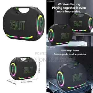 Zealot ZE01 Bluetooth Portable Speaker Waterproof IPX5 36000mAh Big