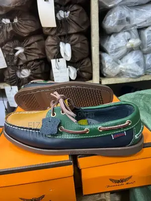 Sebago Docksides Portland Spinnaker Navy, Beige Green Boat Shoes