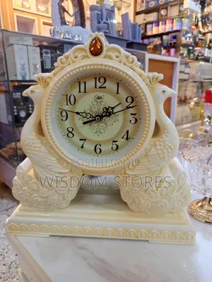 Ornate Double Peacock Mantel Clock