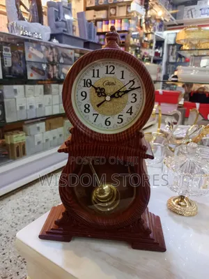 Vintage-Inspired Wooden Mantel Clock