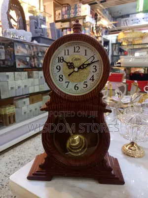 Vintage-Inspired Wooden Mantel Clock
