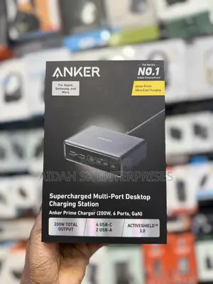 Anker Prime Charging Station, 200W 6-Port GaN Desktop Charger