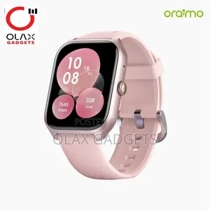 New Oraimo Watch 5 Lite Rose Gold Pink - 2.01 Inch HD Screen Bluetooth