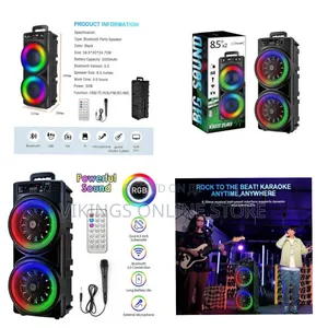 Subwoofer Dual for 8.5 Inches and 20W Outdoor RGB Lights TF Card