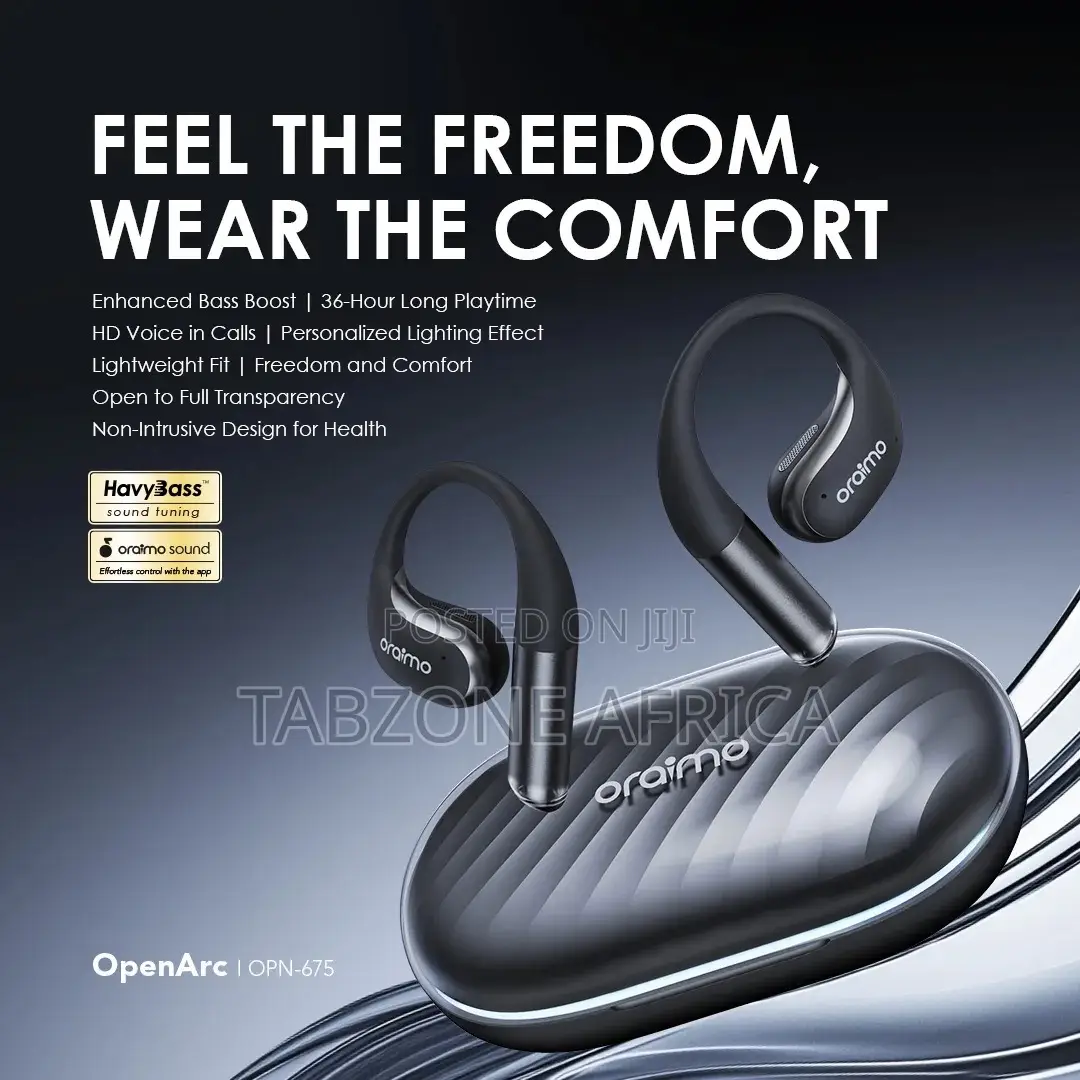 Oraimo OpenArc OPN-675 Open-Ear Wireless Earbuds With HavyBassTM
