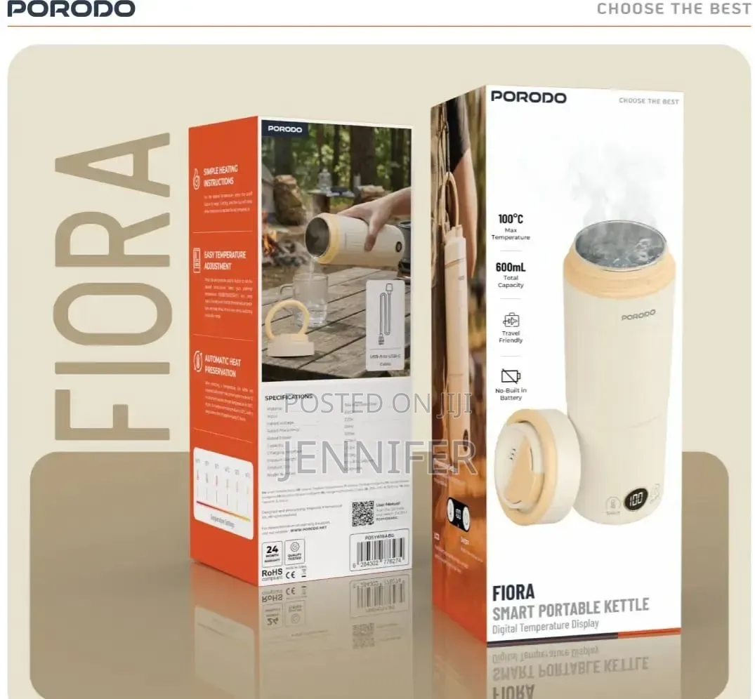 Porodo 600ml Flora Smart Portable Kettle