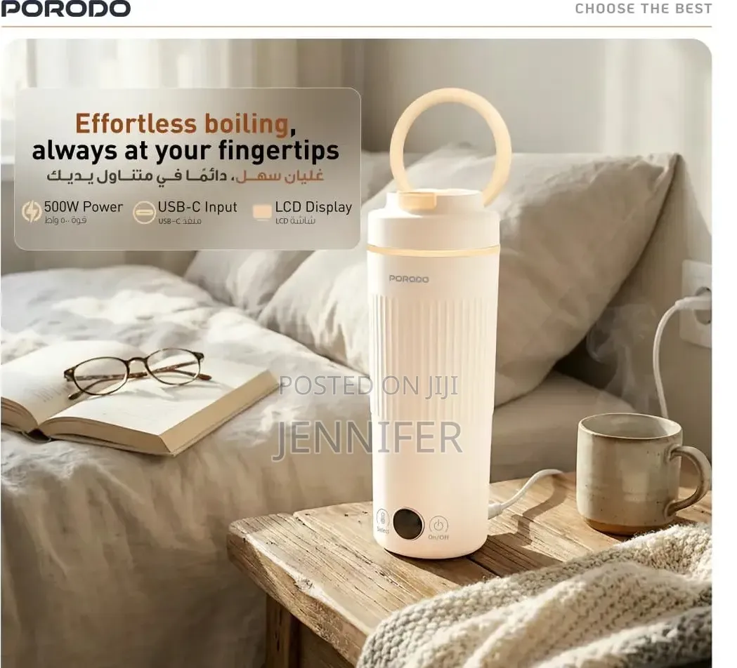 Porodo 600ml Flora Smart Portable Kettle