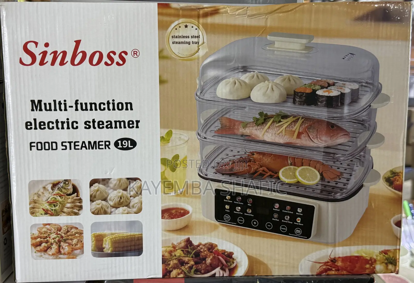 Sinboss 19L Multi-Function Electric Food Steamer - Brand New