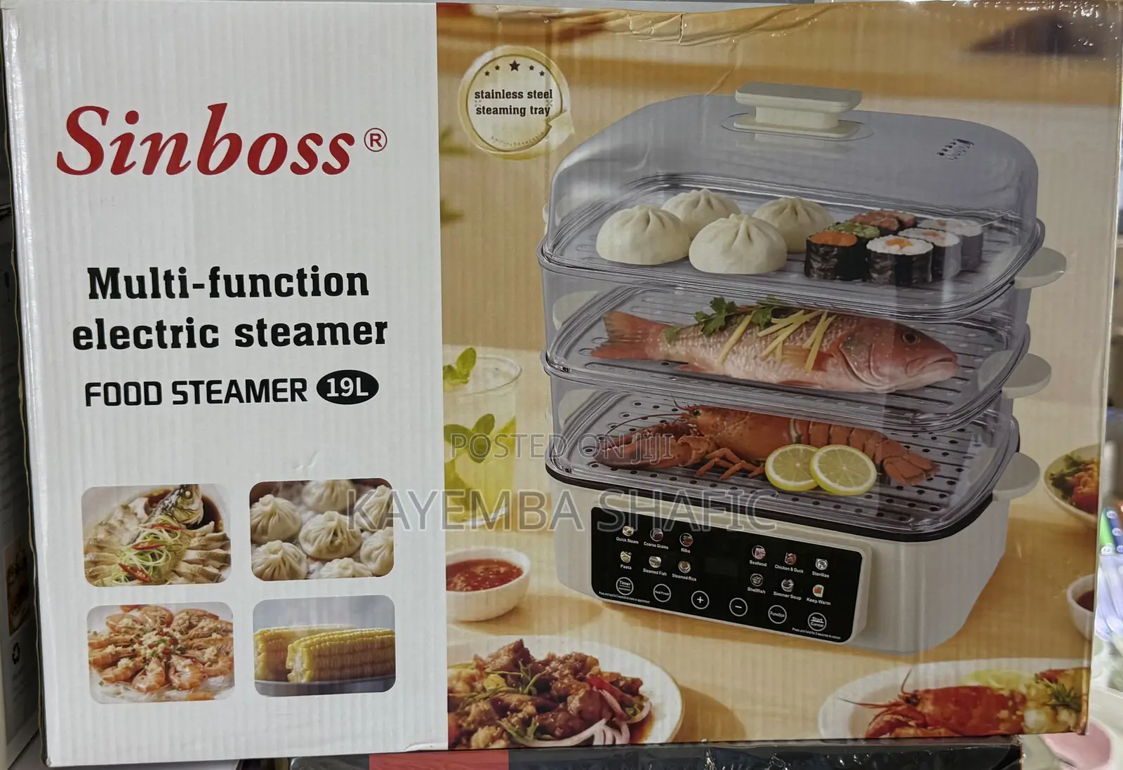 Sinboss 19L Multi-Function Electric Food Steamer - Brand New