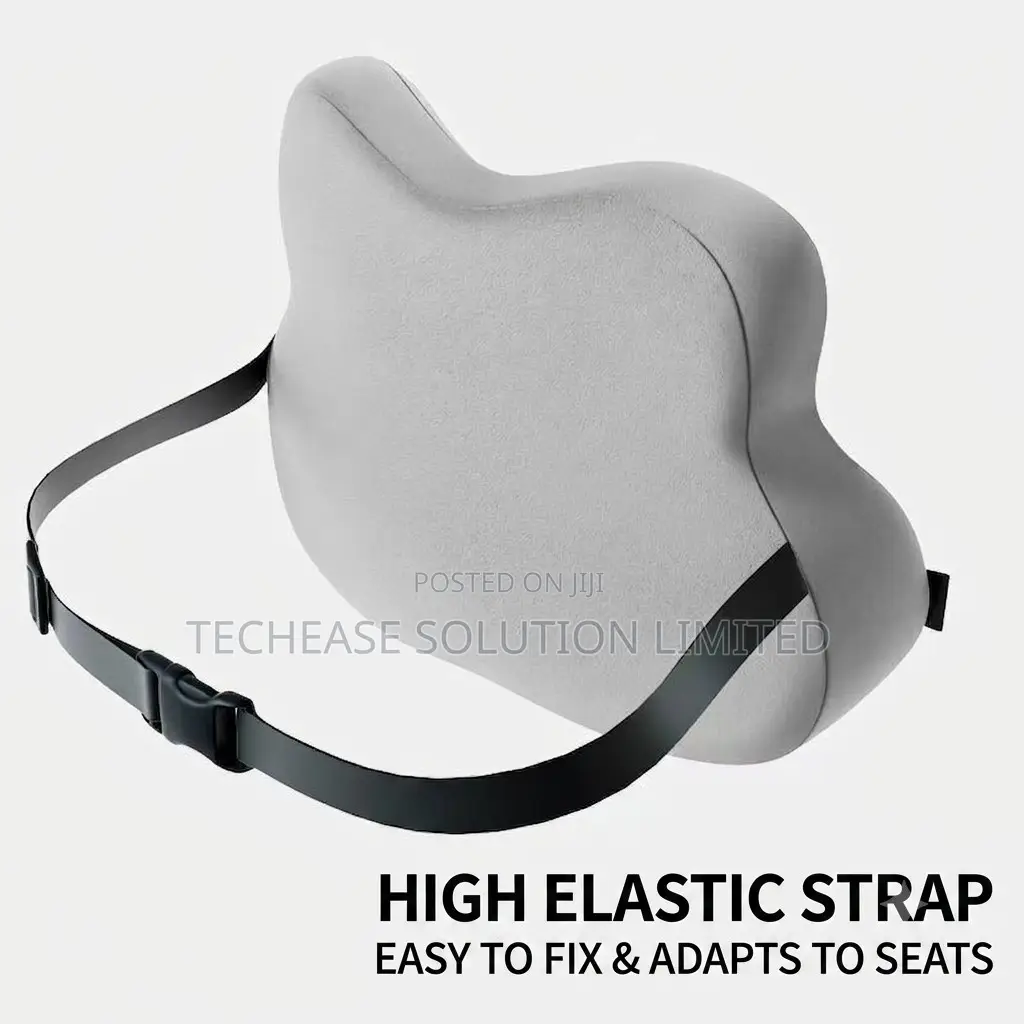 Lumbar Support Pillow – Memory Foam Back Cushion With Adjustable Strap