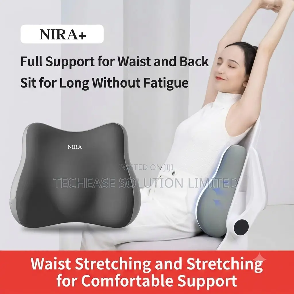 Lumbar Support Pillow – Memory Foam Back Cushion With Adjustable Strap