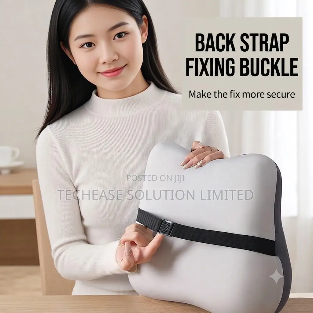 Lumbar Support Pillow – Memory Foam Back Cushion With Adjustable Strap